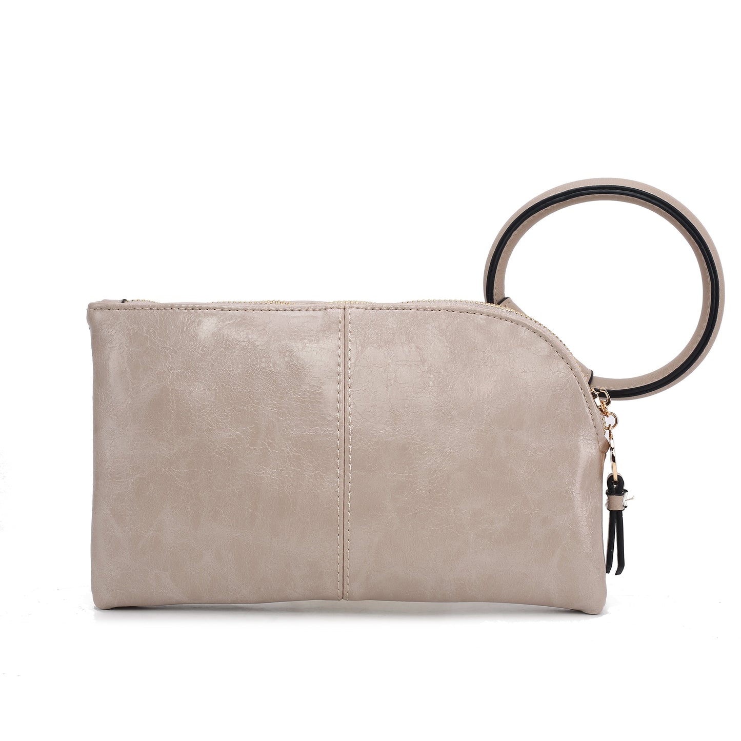 Ashley Stewart Simone Textured Wristlet Charcoal Grey