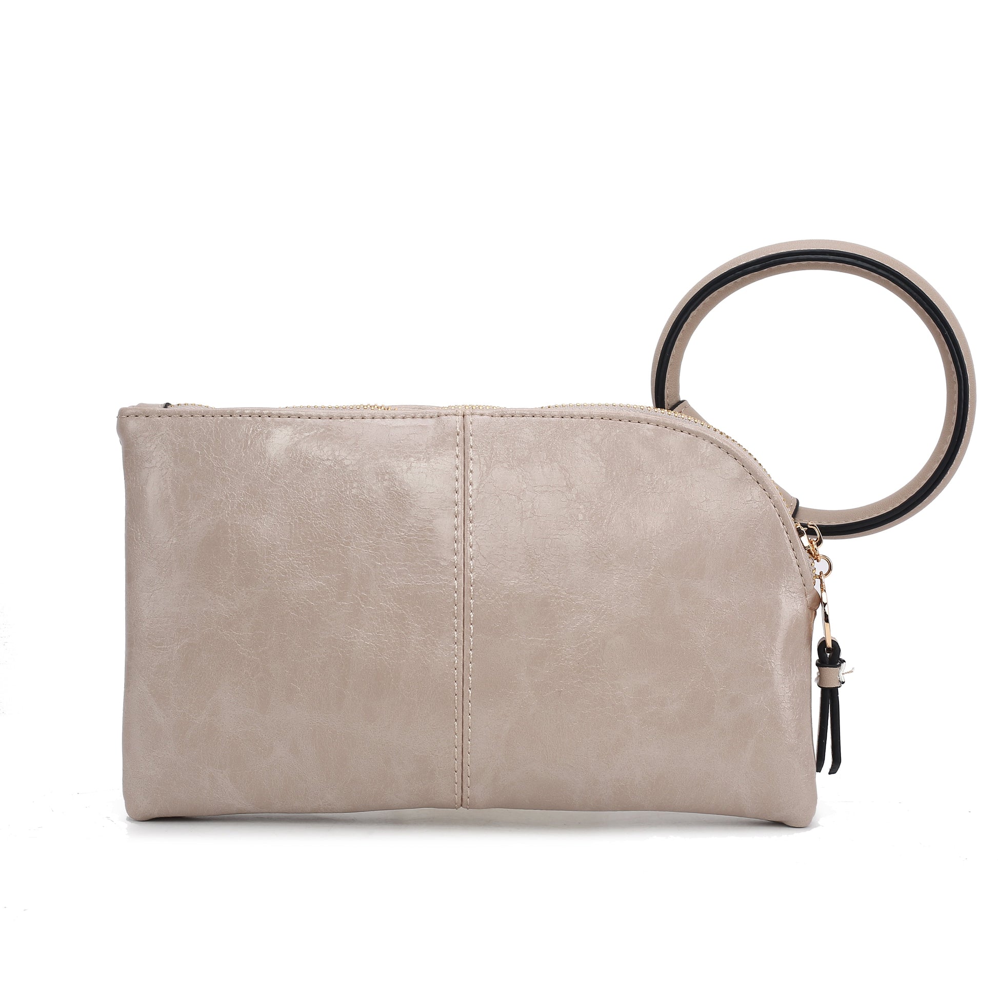 Ashley Stewart Simone Textured Wristlet Charcoal Grey