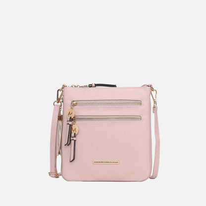 Ashley Stewart Angelina Expandable Crossbody Bag Beige