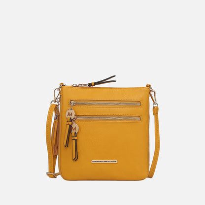 Ashley Stewart Angelina Expandable Crossbody Bag Beige
