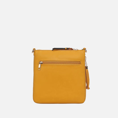 Ashley Stewart Angelina Expandable Crossbody Bag Beige