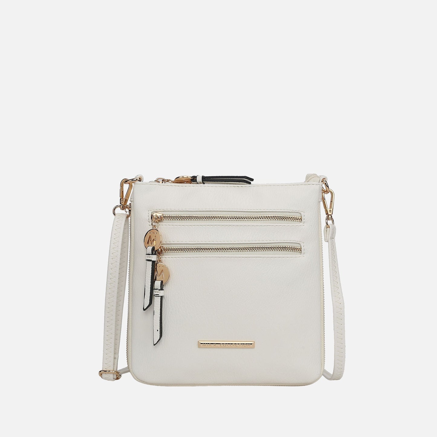 Ashley Stewart Angelina Expandable Crossbody Bag Beige