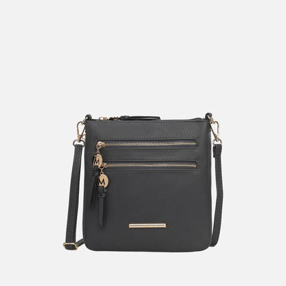 Ashley Stewart Angelina Expandable Crossbody Bag Beige