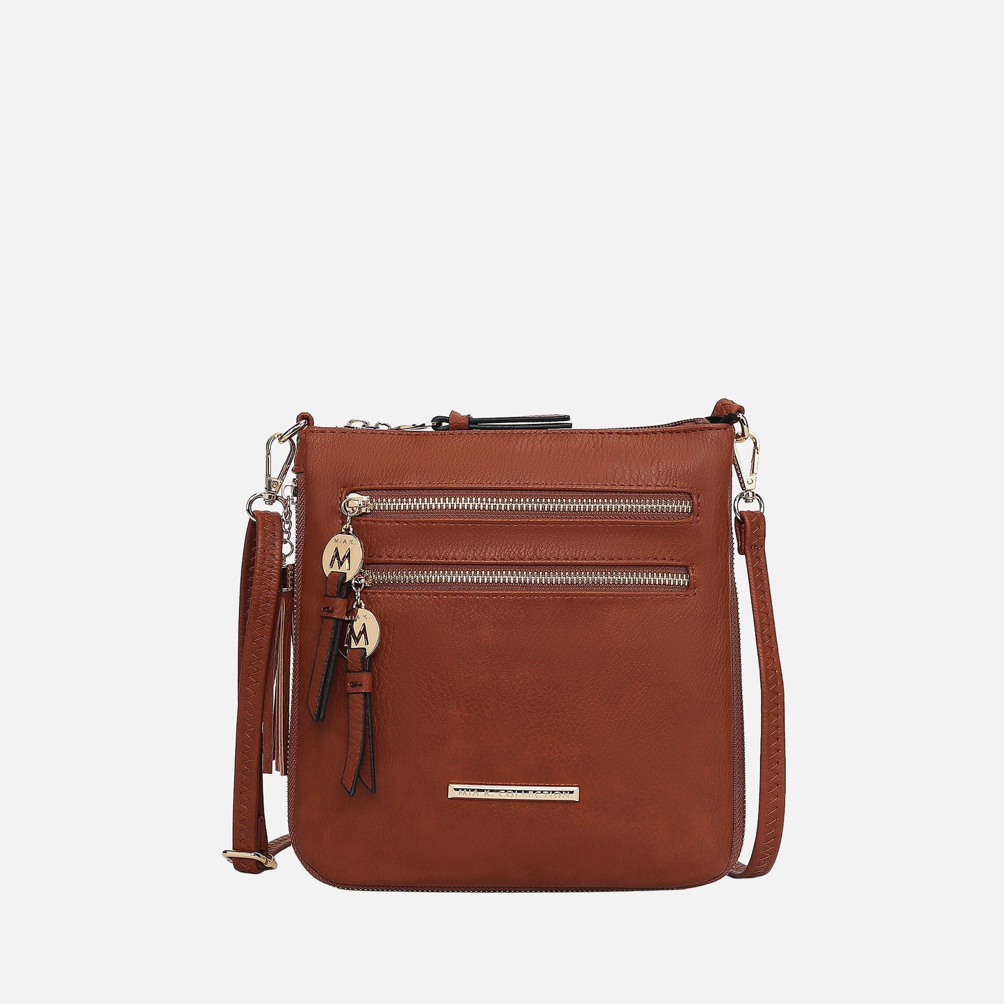 Ashley Stewart Angelina Expandable Crossbody Bag Beige