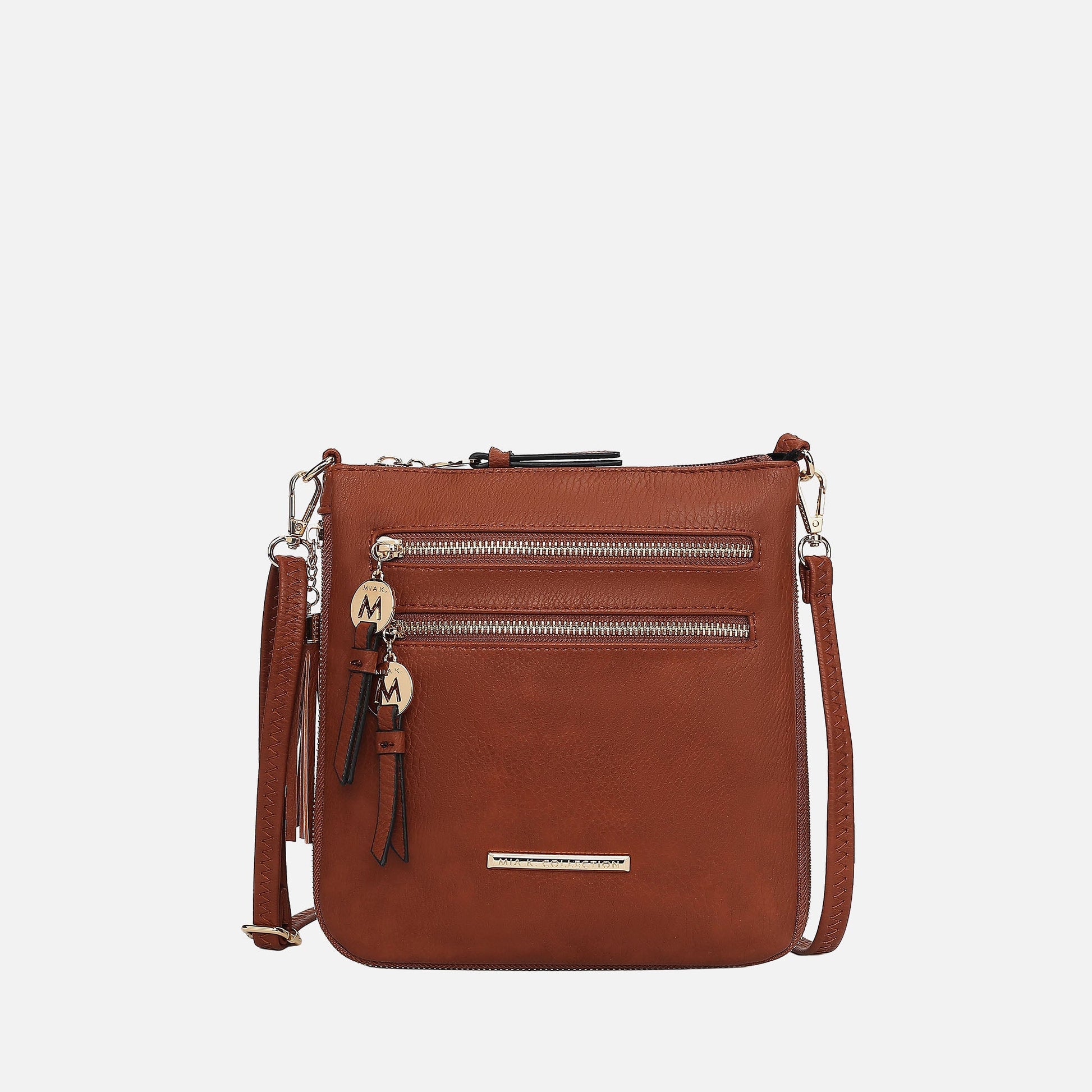 Ashley Stewart Angelina Expandable Crossbody Bag Beige