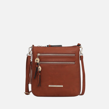 Ashley Stewart Angelina Expandable Crossbody Bag Beige