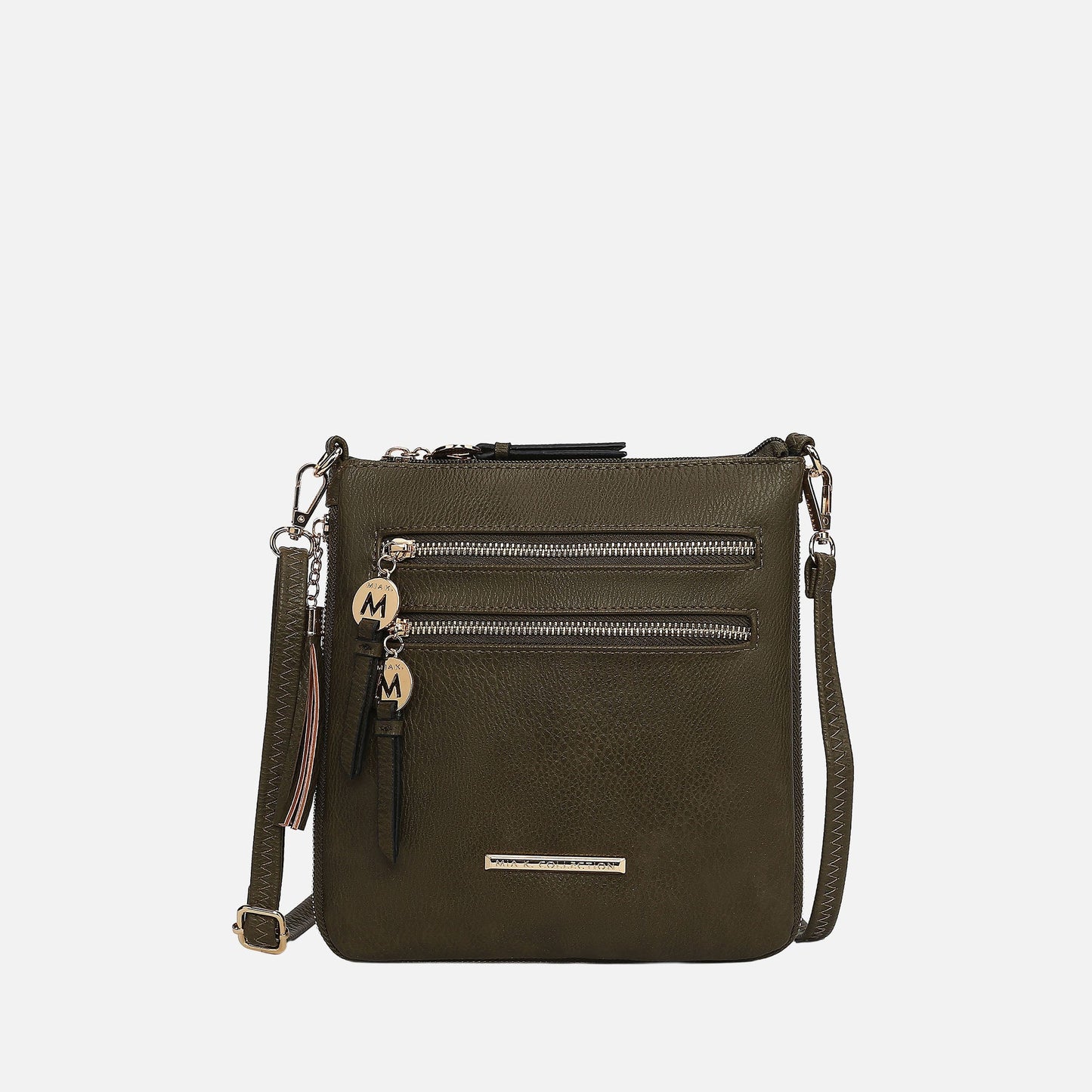 Ashley Stewart Angelina Expandable Crossbody Bag Beige