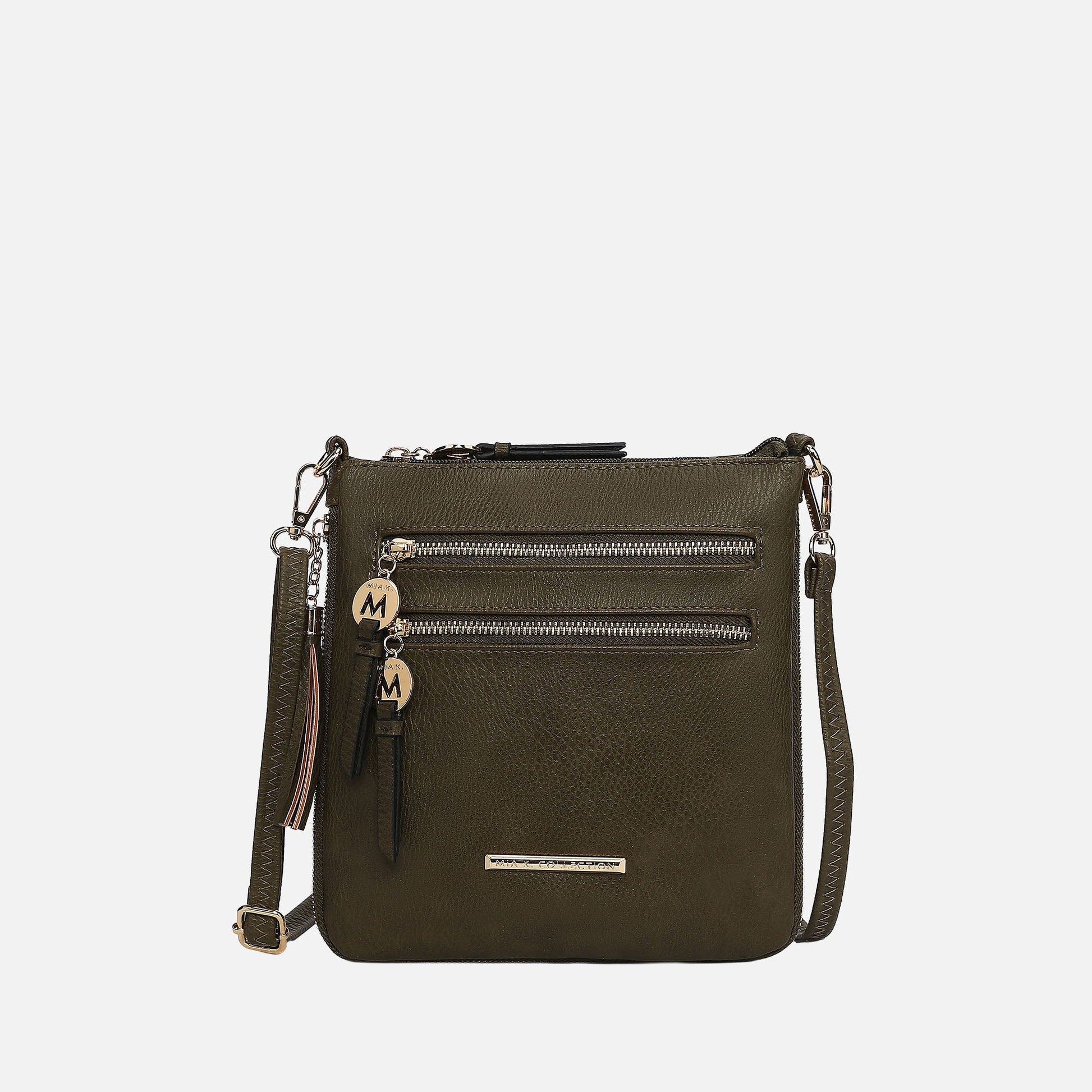 Ashley Stewart Angelina Expandable Crossbody Bag Beige