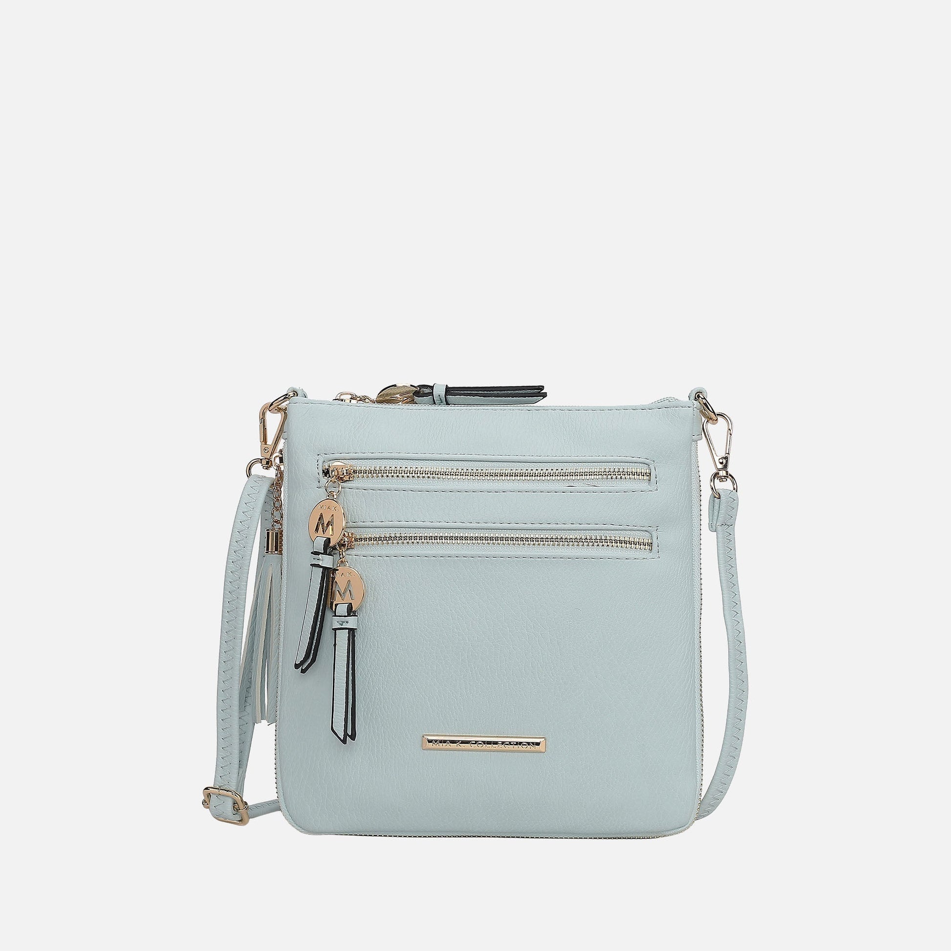 Ashley Stewart Angelina Expandable Crossbody Bag Beige