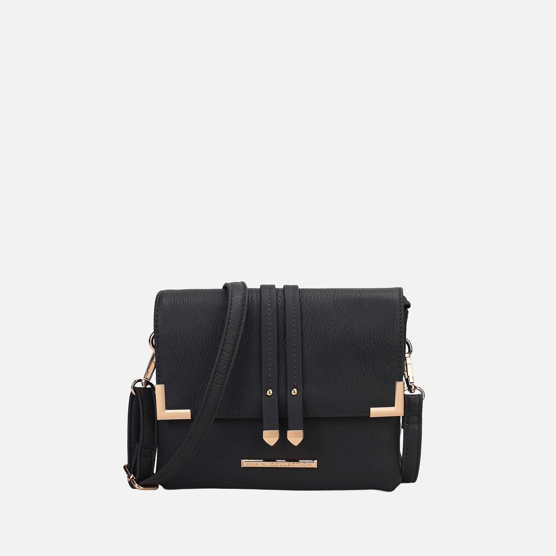 Ashley Stewart Valeska Crossbody Bag Black