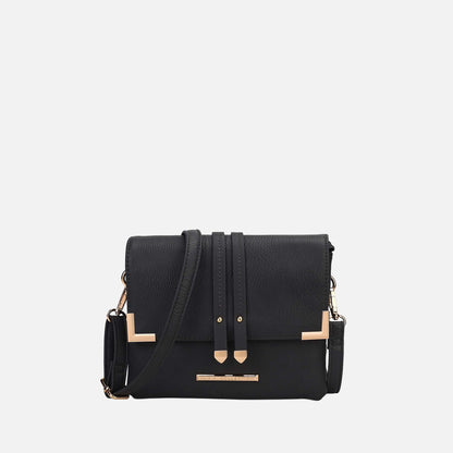 Ashley Stewart Valeska Crossbody Bag Black