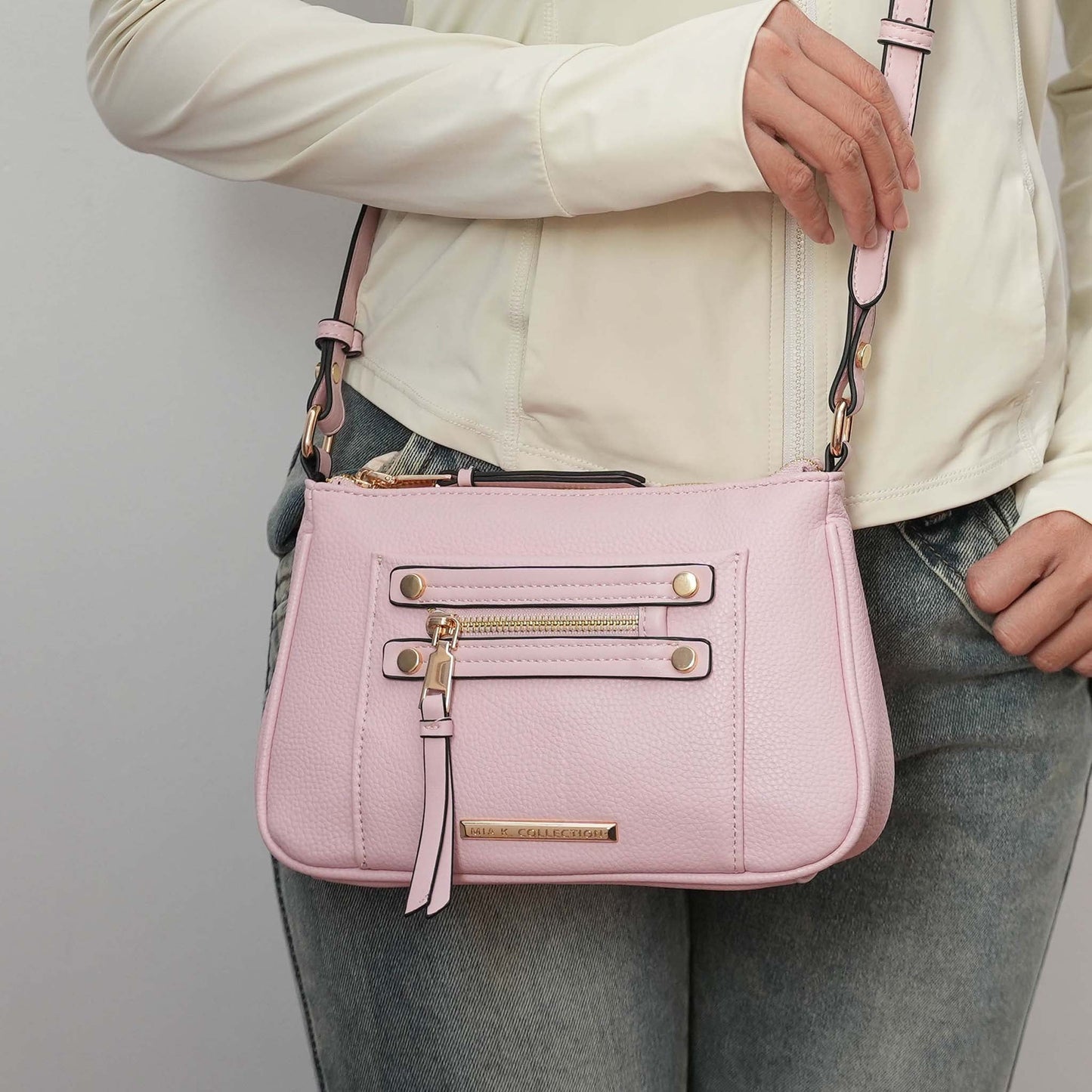 Ashley Stewart Essie Crossbody Bag Taupe