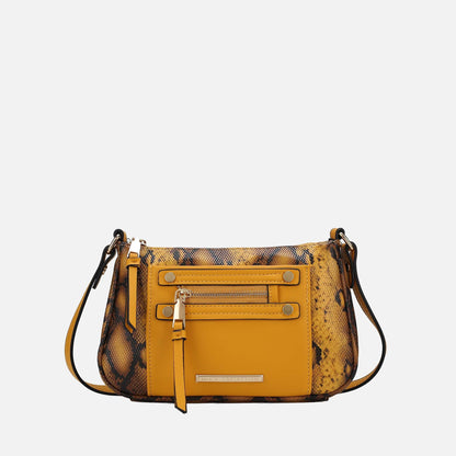 Ashley Stewart Essie Snake Effect Crossbody Bag Snake Beige