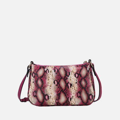 Ashley Stewart Essie Snake Effect Crossbody Bag Snake Beige