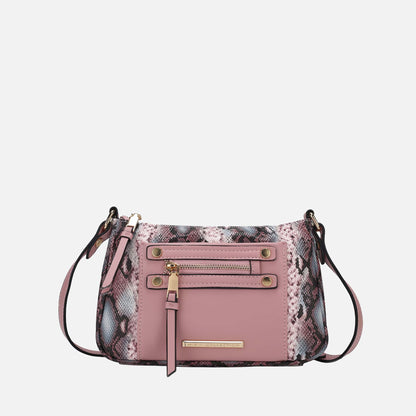 Ashley Stewart Essie Snake Effect Crossbody Bag Snake Beige