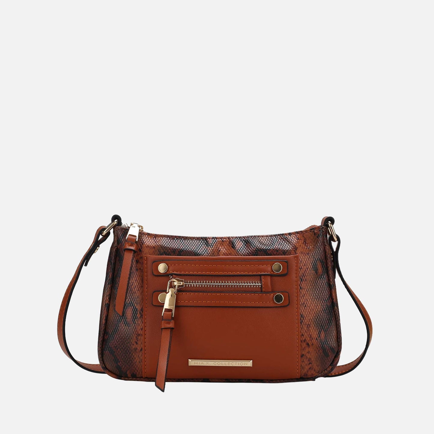 Ashley Stewart Essie Snake Effect Crossbody Bag Snake Beige