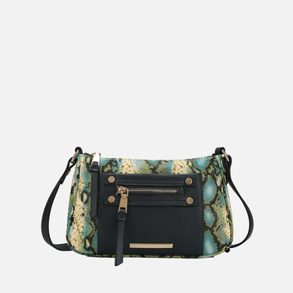 Ashley Stewart Essie Snake Effect Crossbody Bag Snake Beige