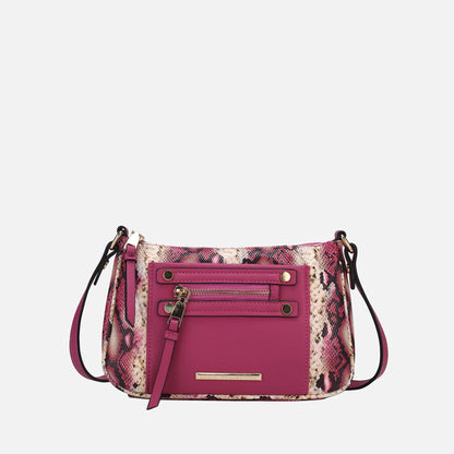 Ashley Stewart Essie Snake Effect Crossbody Bag Snake Beige