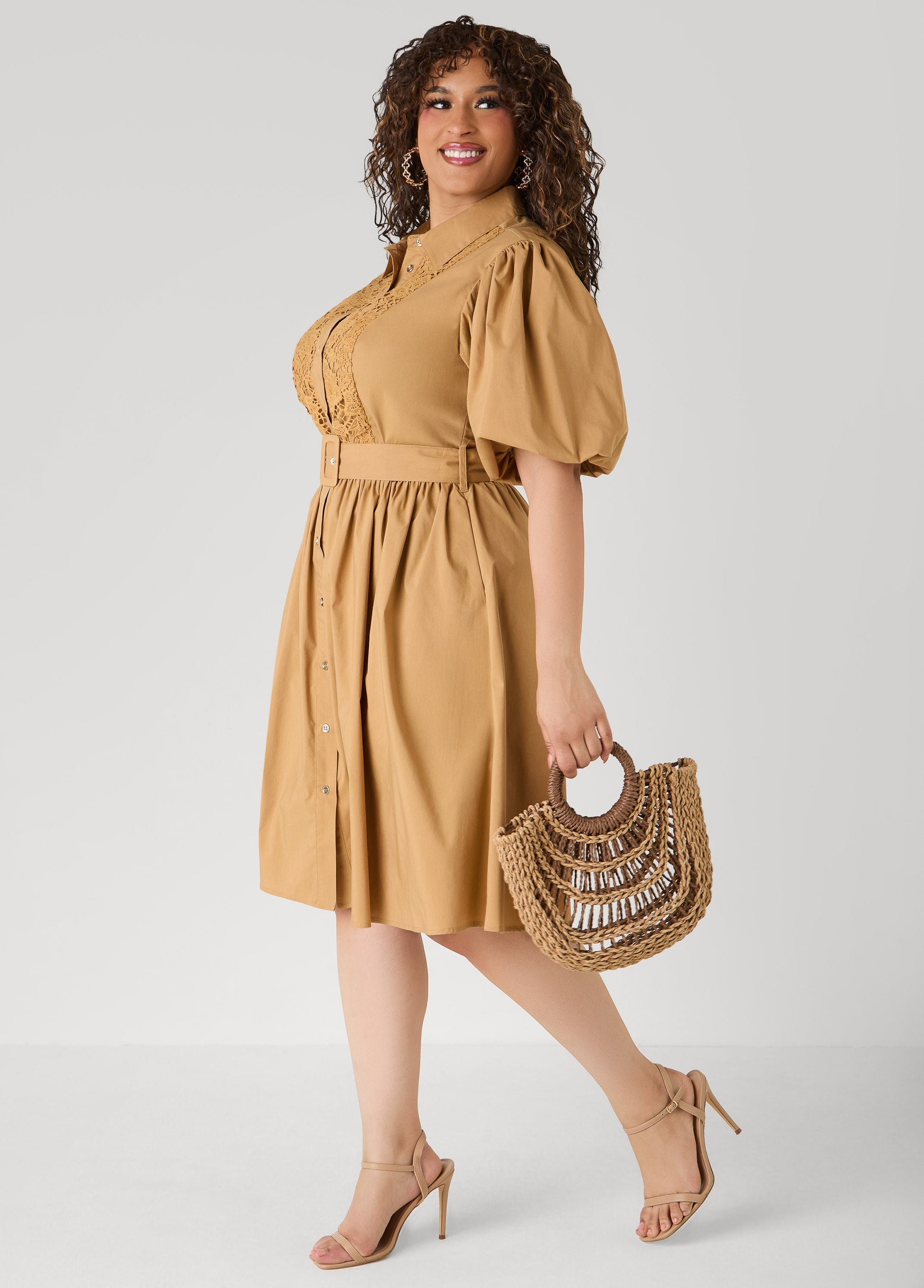 Ashley Stewart Braided Straw Tote Natural