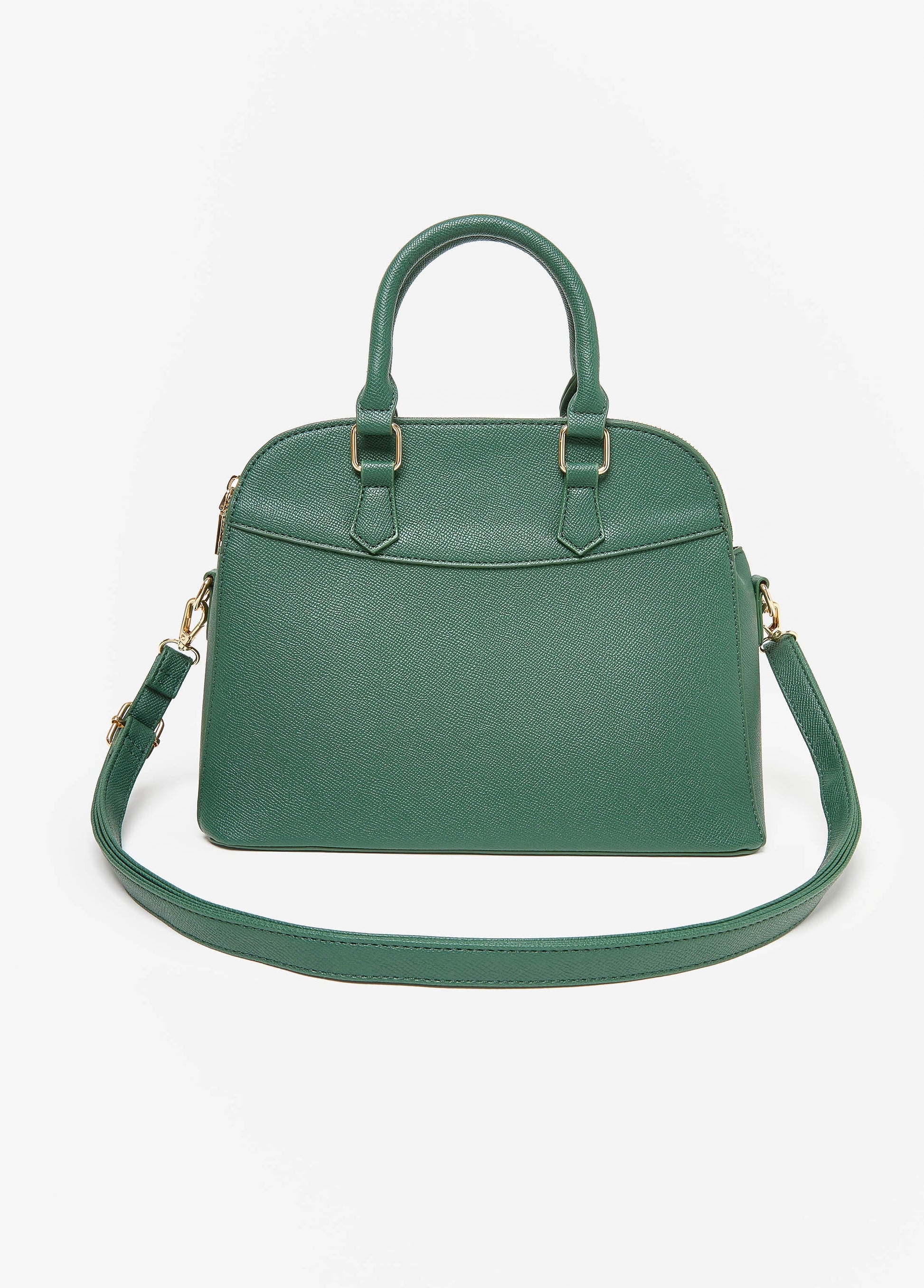 Ashley Stewart Texture Faux Leather Satchel EDEN