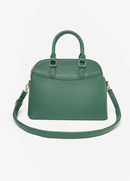 Ashley Stewart Texture Faux Leather Satchel EDEN