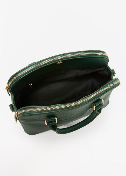 Ashley Stewart Texture Faux Leather Satchel EDEN