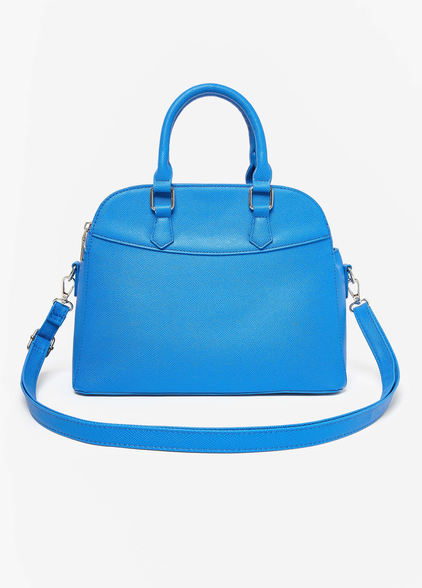 Ashley Stewart Faux Leather Top Handle Satchel Victoria Blue