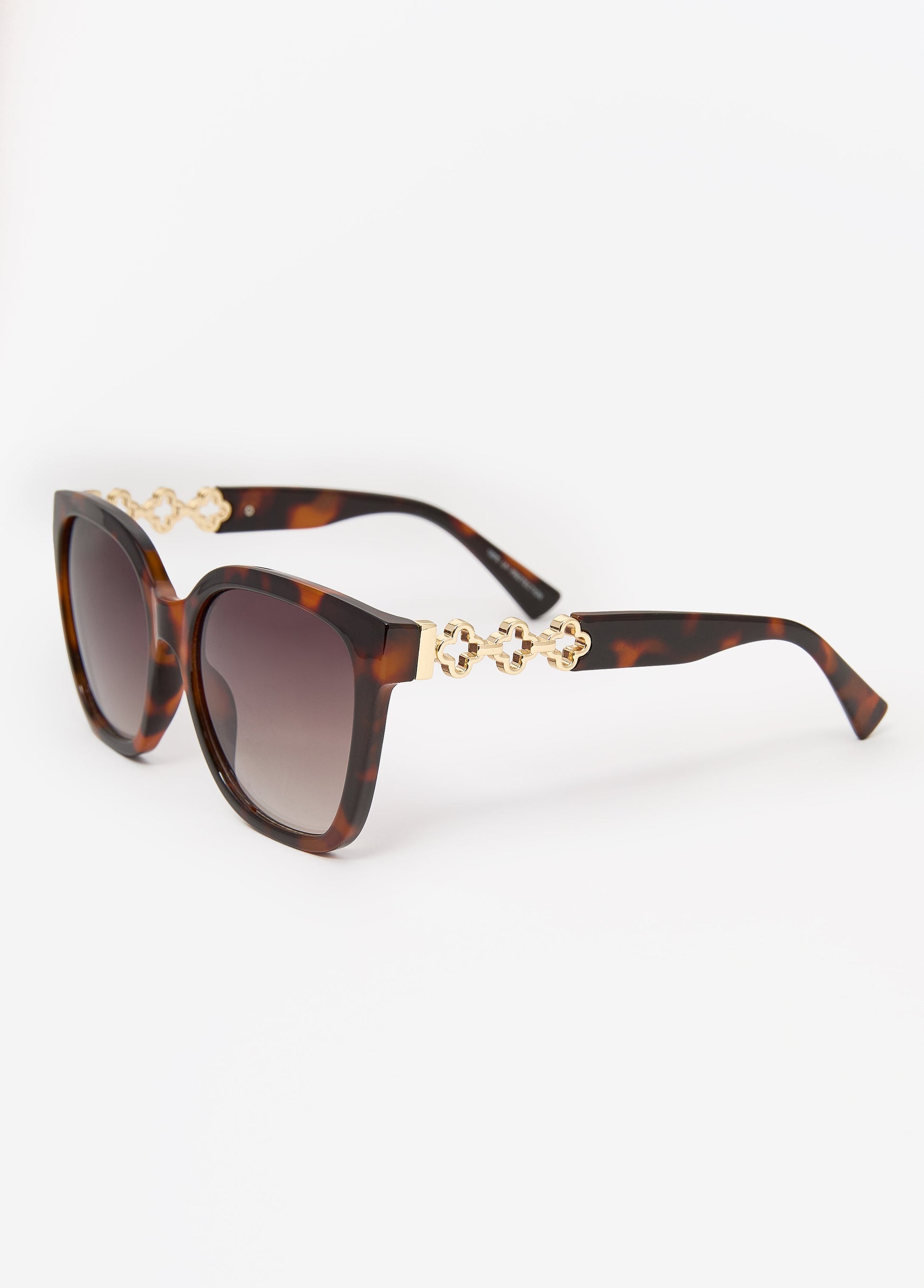 Ashley Stewart Cutout Tortoiseshell Sunglasses TORT
