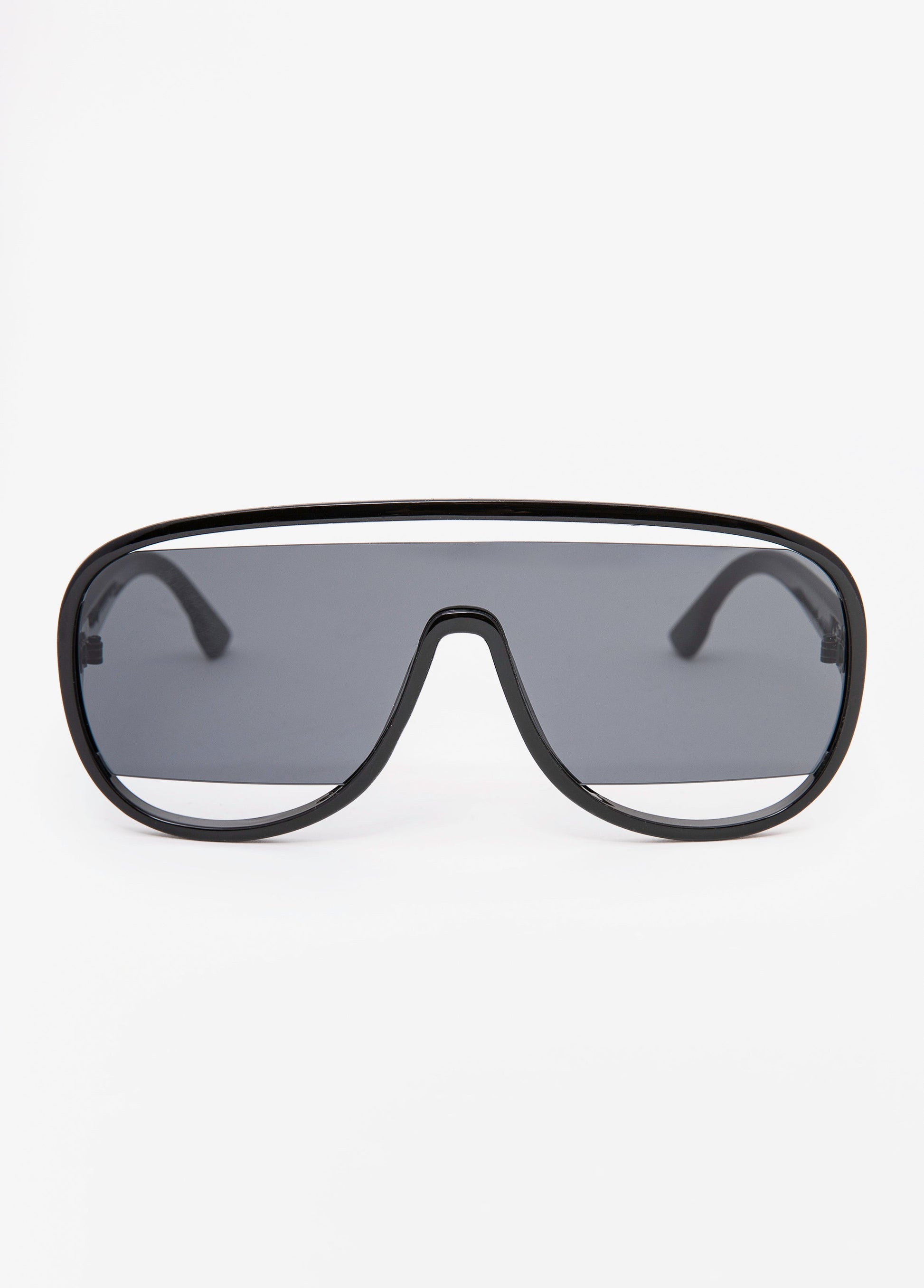Ashley Stewart Cutout Aviator Sunglasses Black