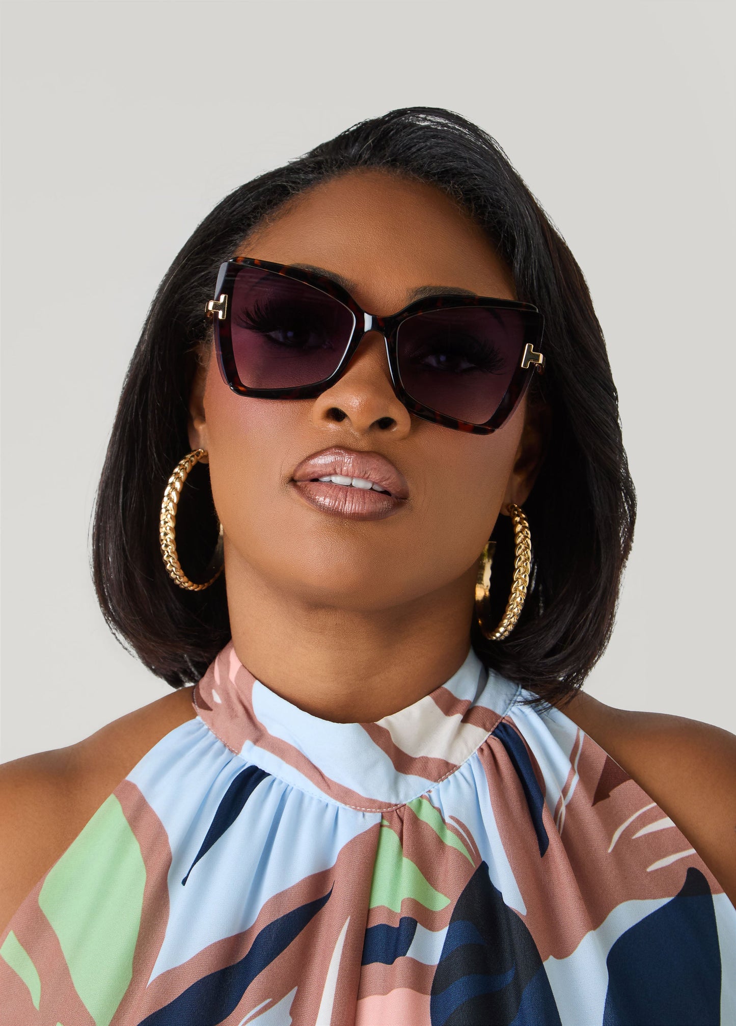 Ashley Stewart Tortoiseshell Square Sunglasses TORT