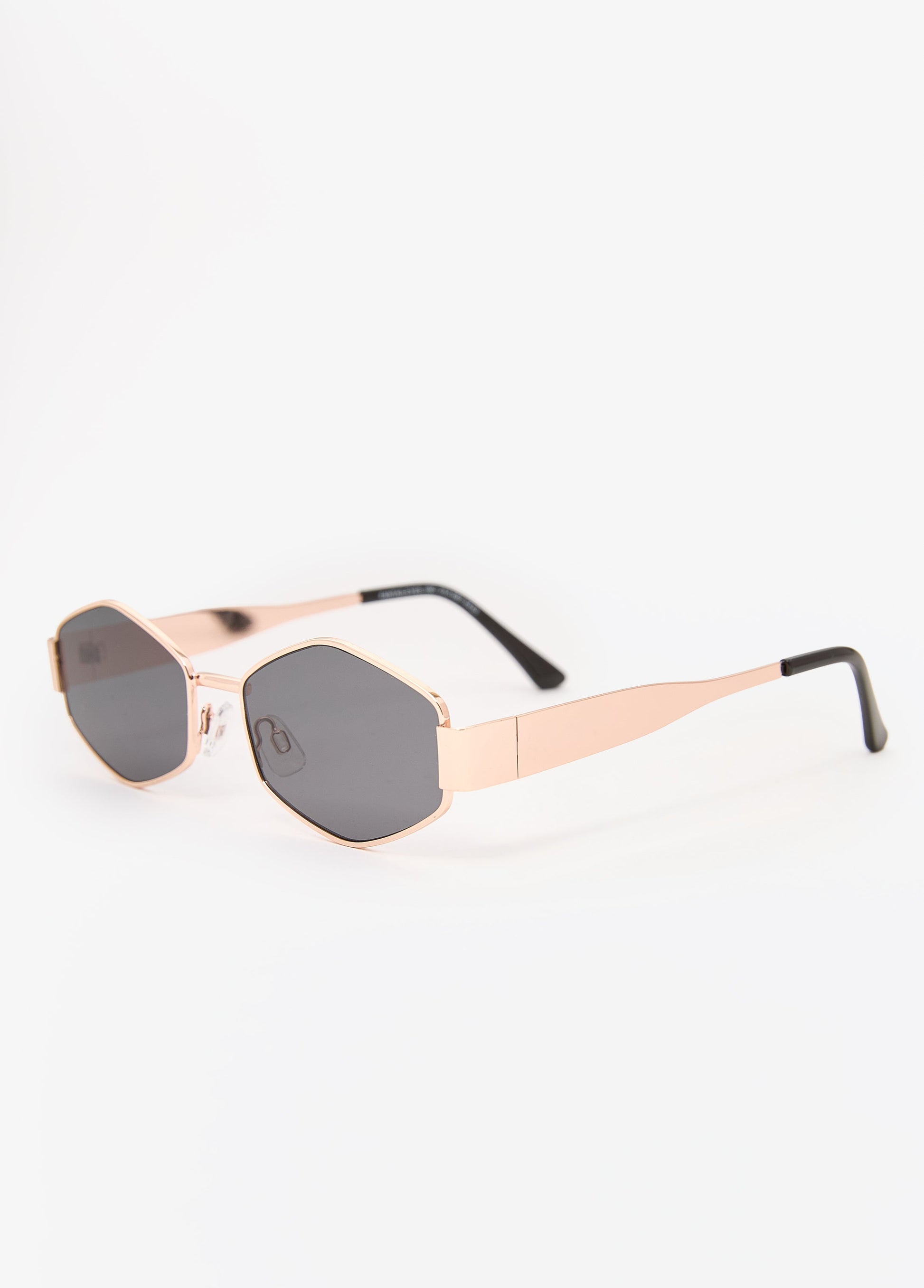 Ashley Stewart Geometric Framed Sunglasses Gold
