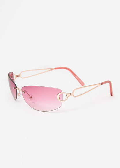 Ashley Stewart Ombre Rimless Glasses Pink