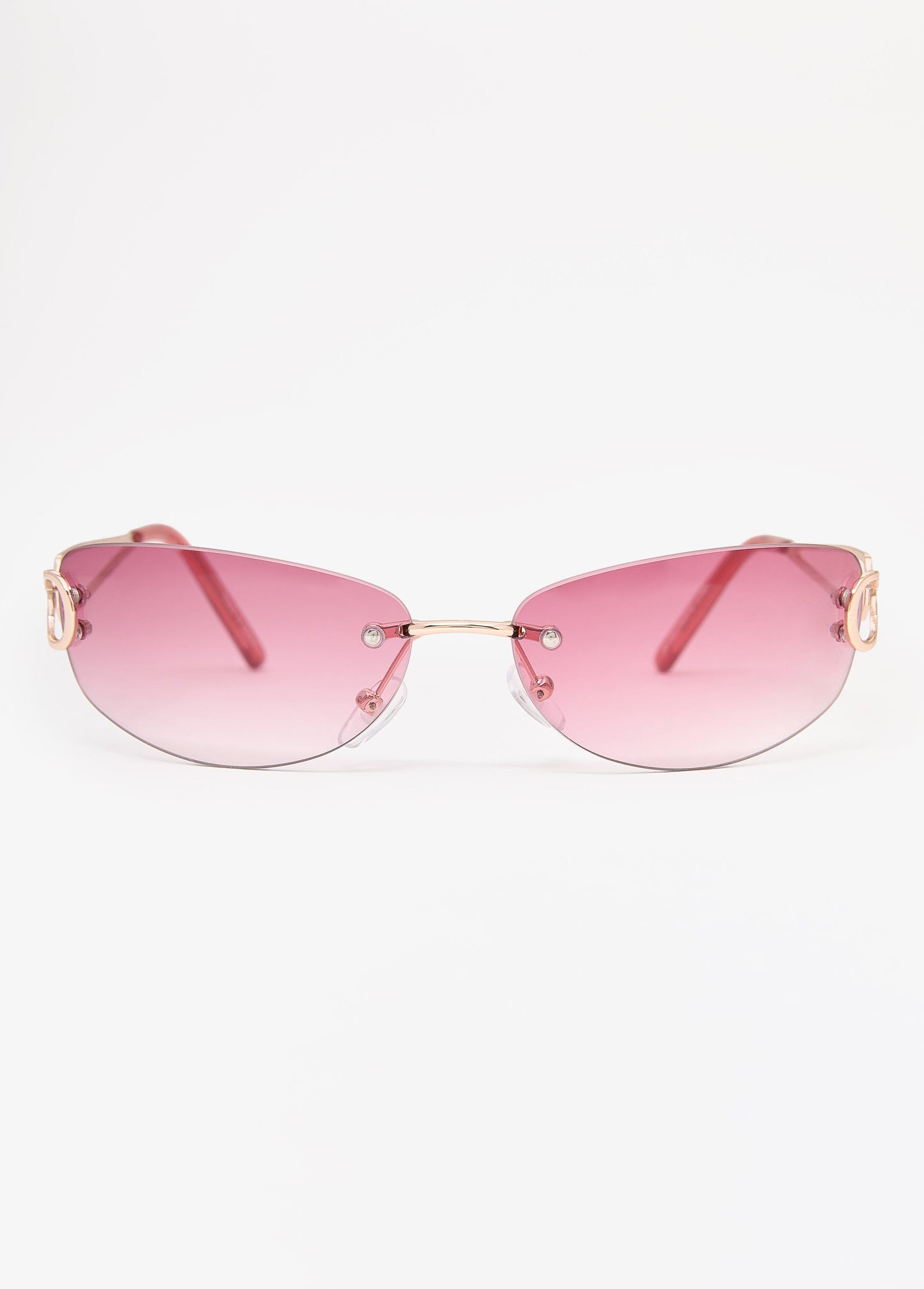 Ashley Stewart Ombre Rimless Glasses Pink