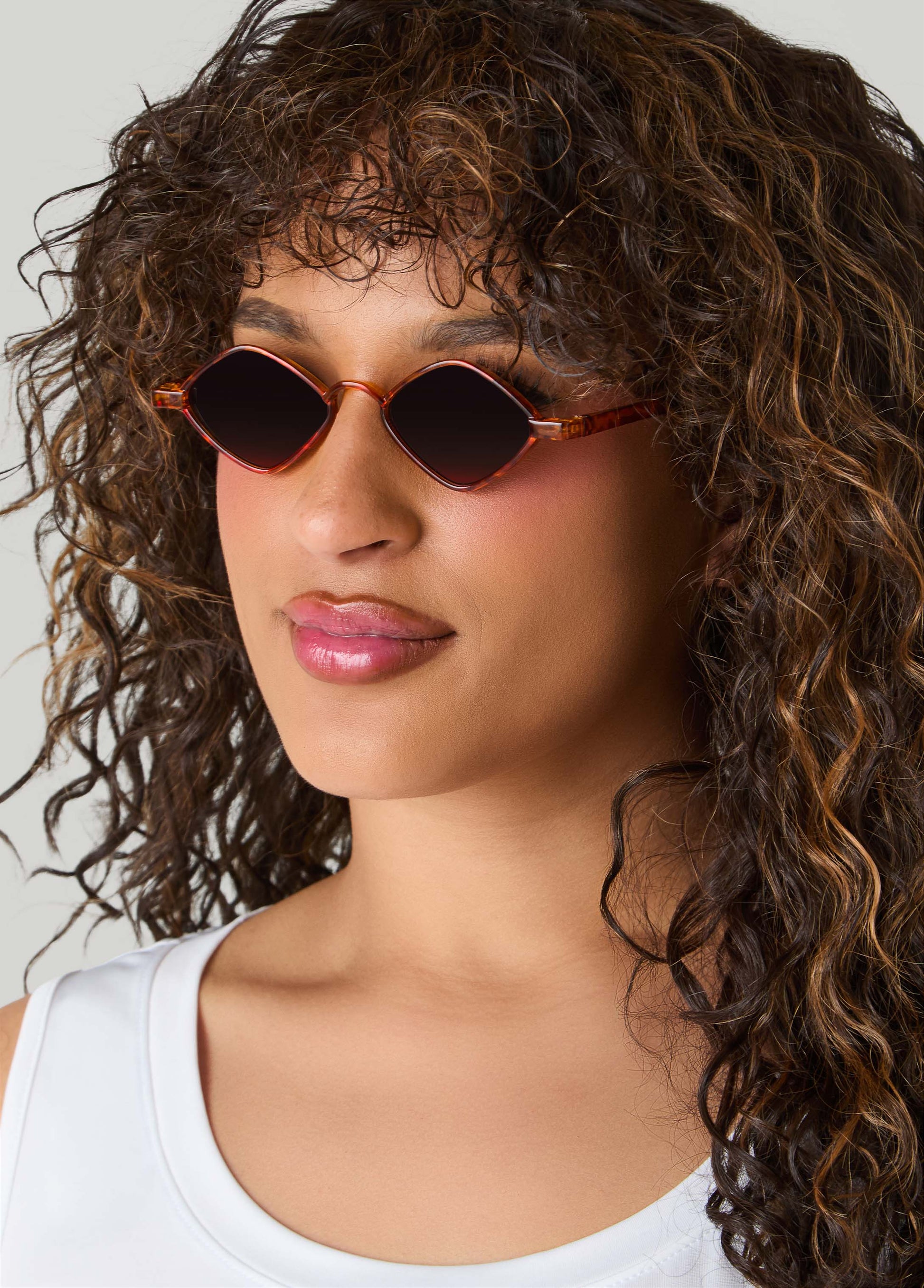 Ashley Stewart Tortoiseshell Diamond Sunglasses TORT
