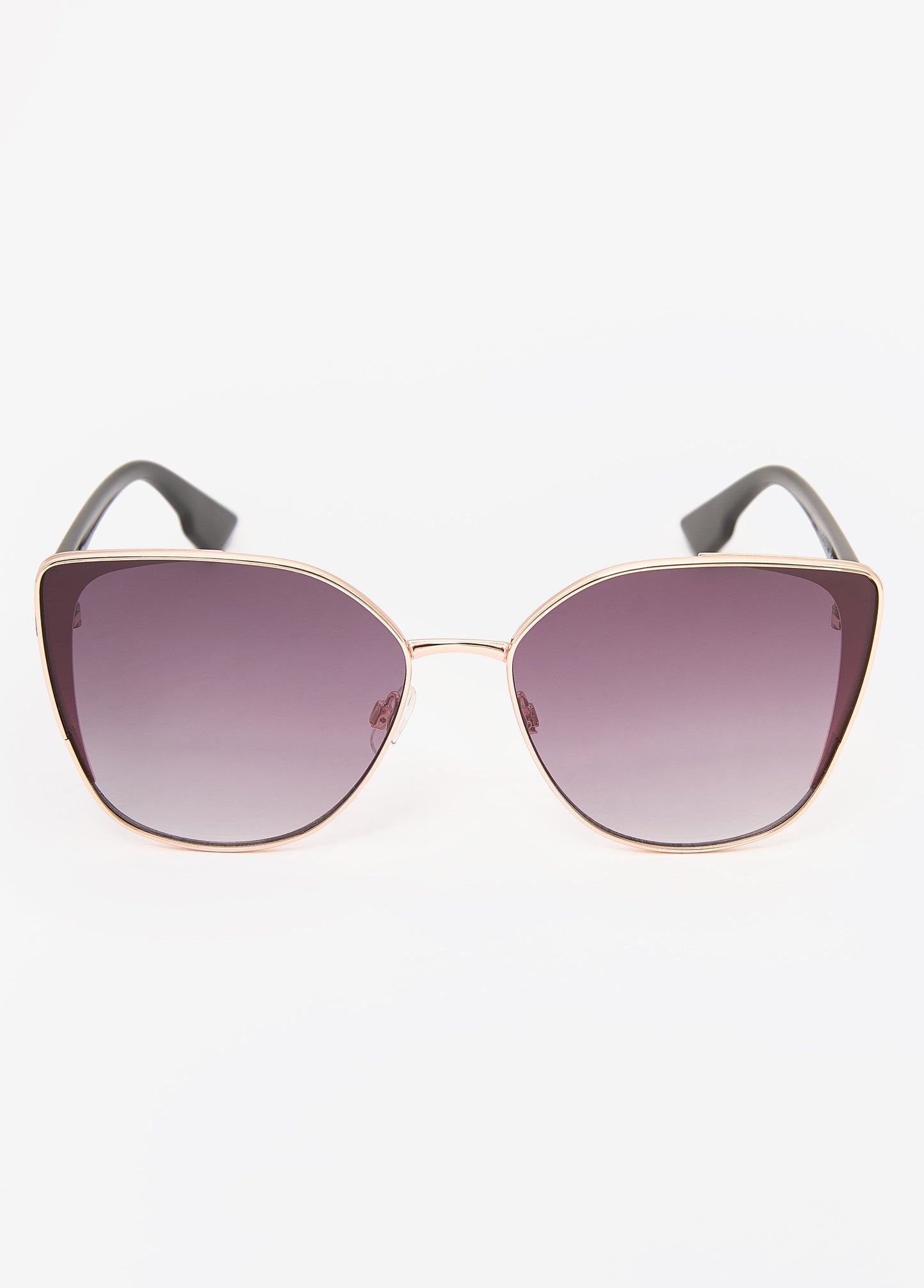 Ashley Stewart Ombre Cat Eyed Sunglasses Black