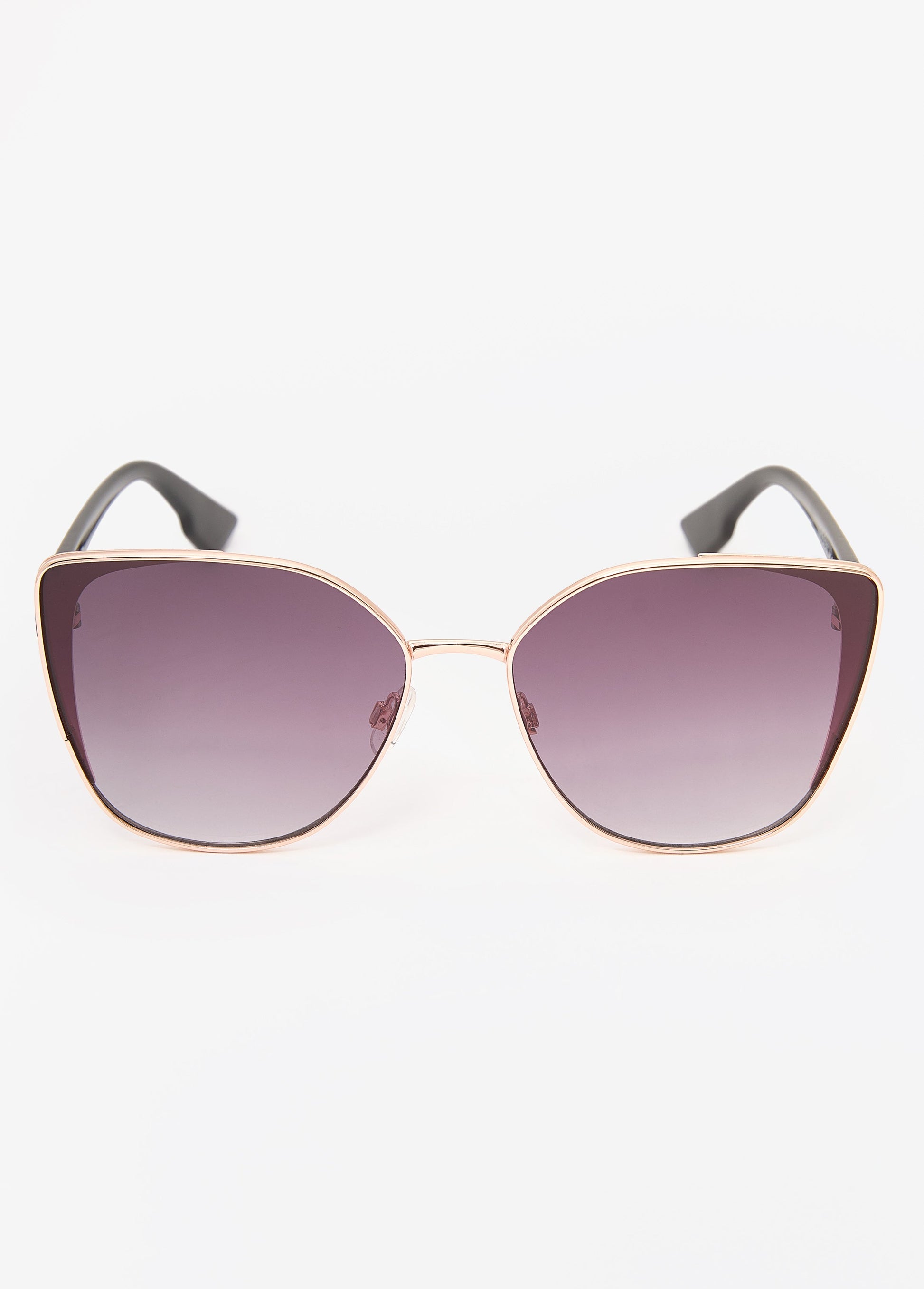 Ashley Stewart Ombre Cat Eyed Sunglasses Black