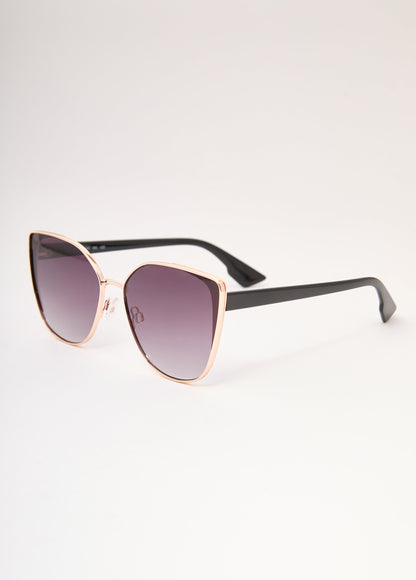 Ashley Stewart Ombre Cat Eyed Sunglasses Black
