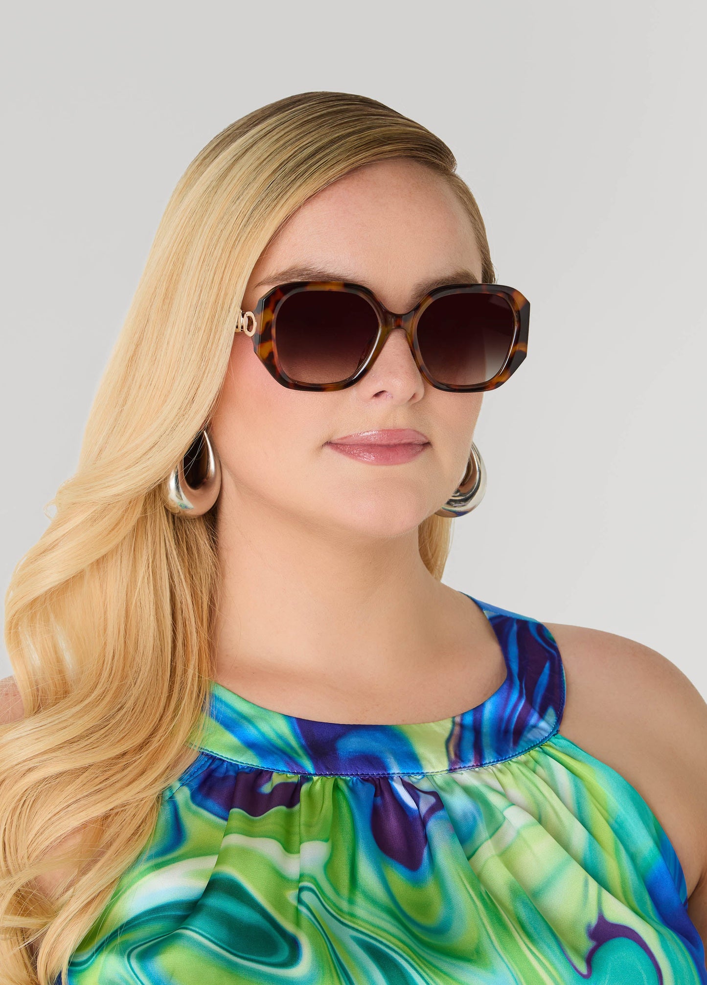 Ashley Stewart Square Tortoiseshell Sunglasses TORT