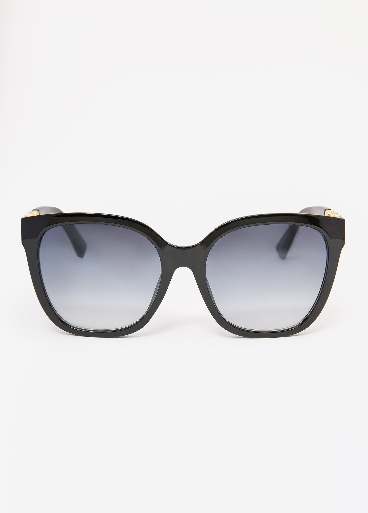Ashley Stewart Clover Cutout Sunglasses Black