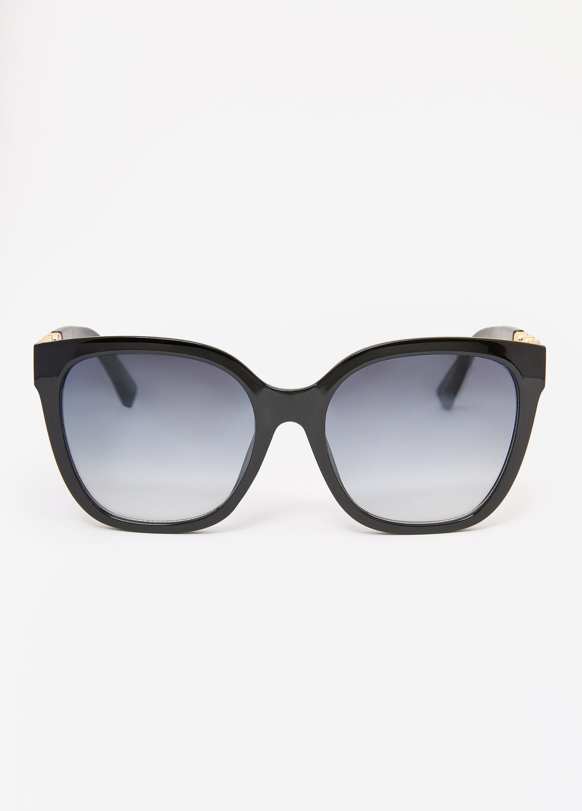Ashley Stewart Clover Cutout Sunglasses Black