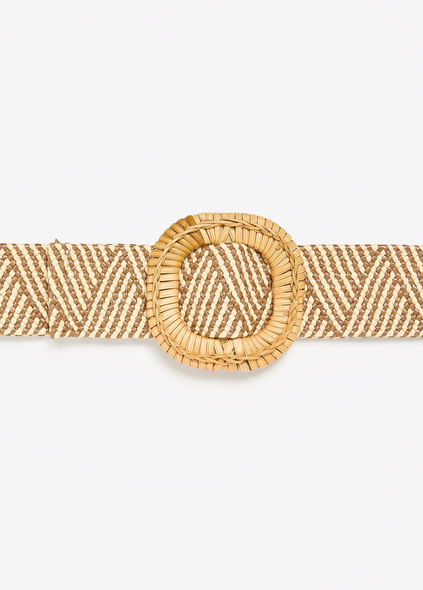 Ashley Stewart Raffia Stretch Belt Natural