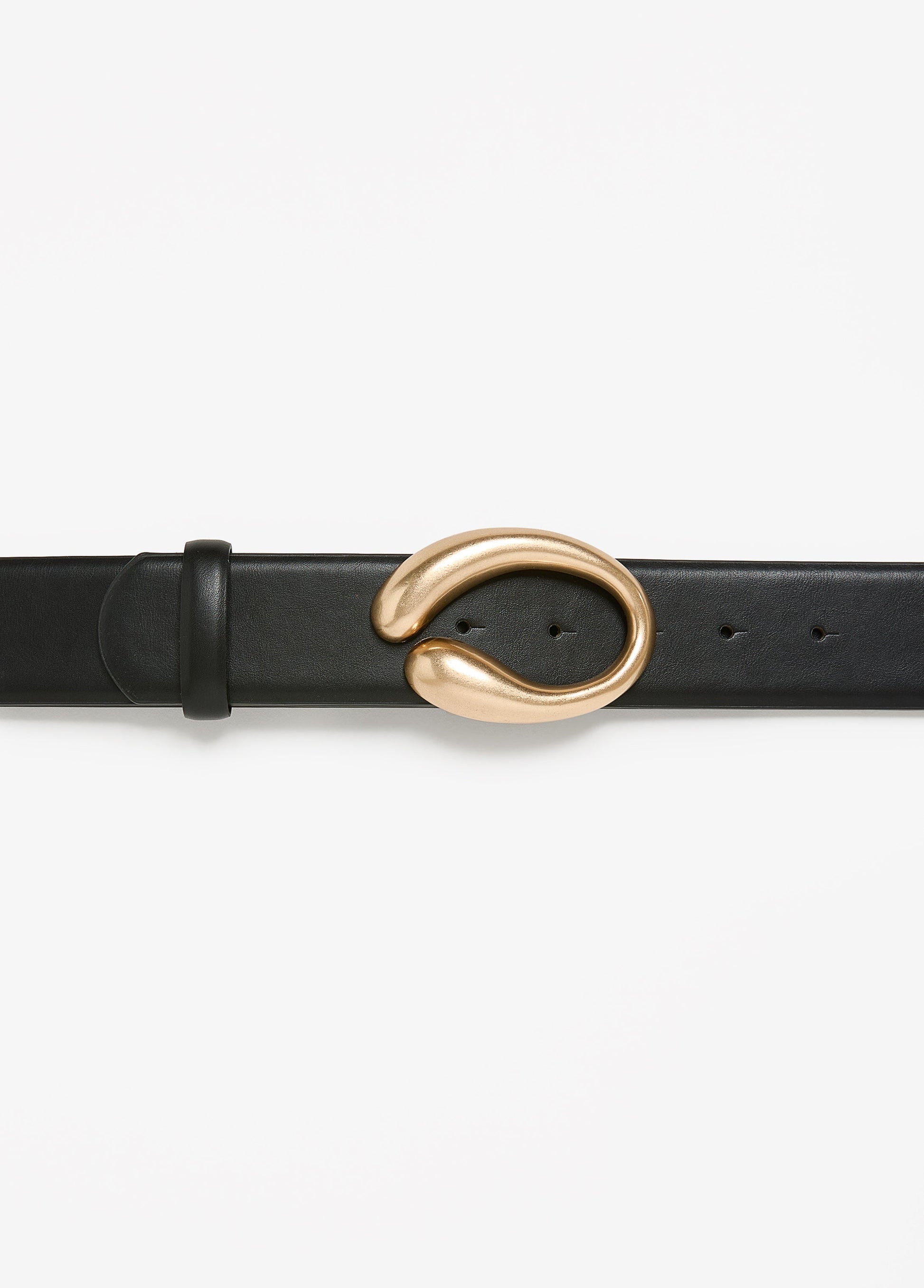 Ashley Stewart Sculpted Buckle Waist Belt Black
