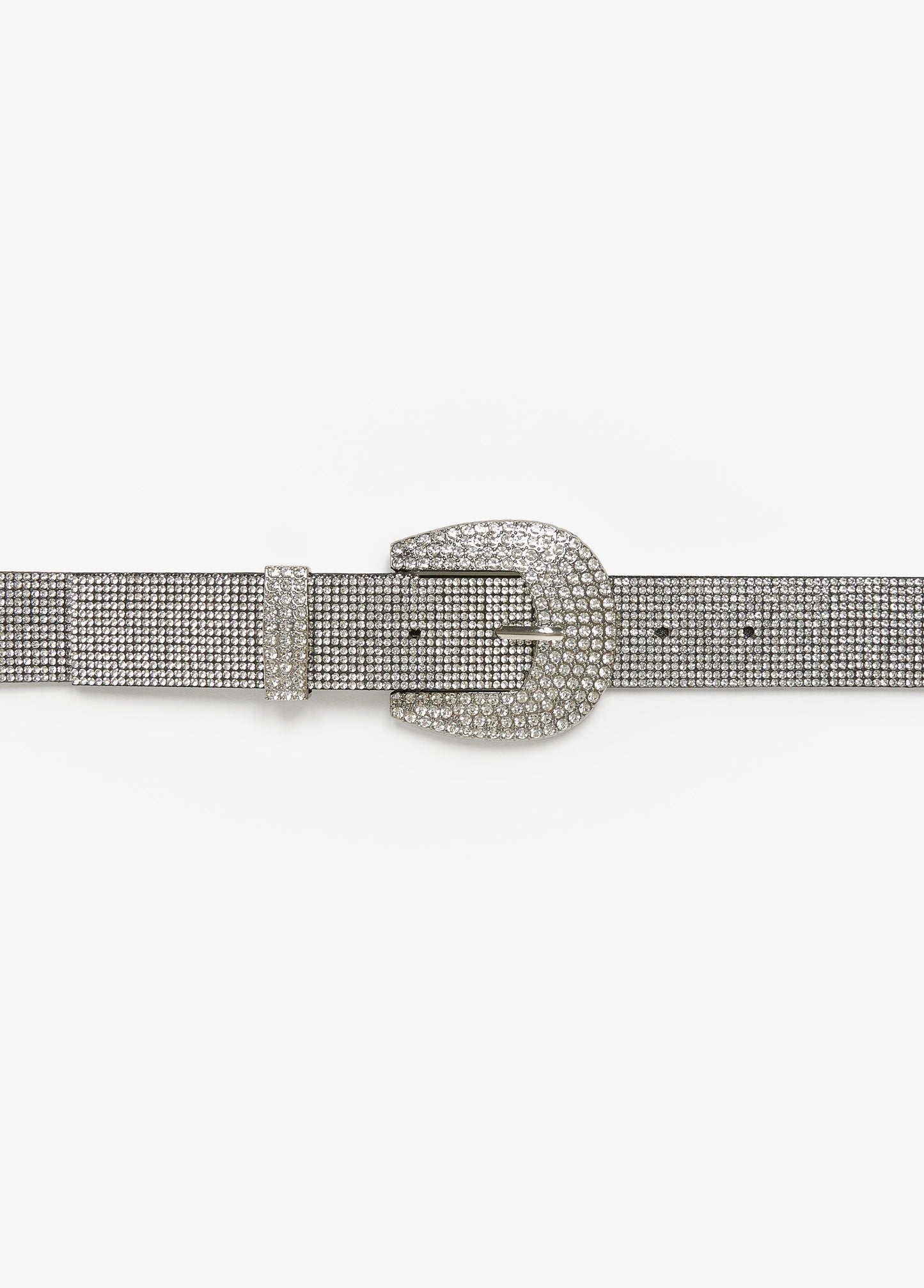 Ashley Stewart Crystal Waist Belt Silver