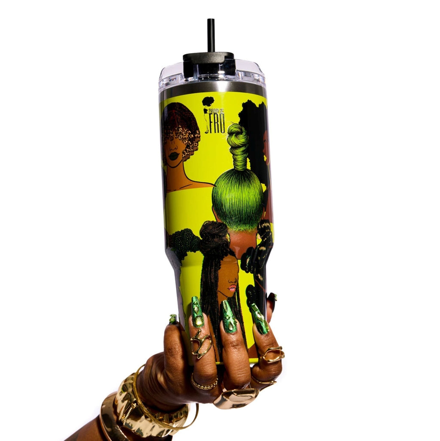 Ashley Stewart Mane Mafia Tumbler Citron Lime