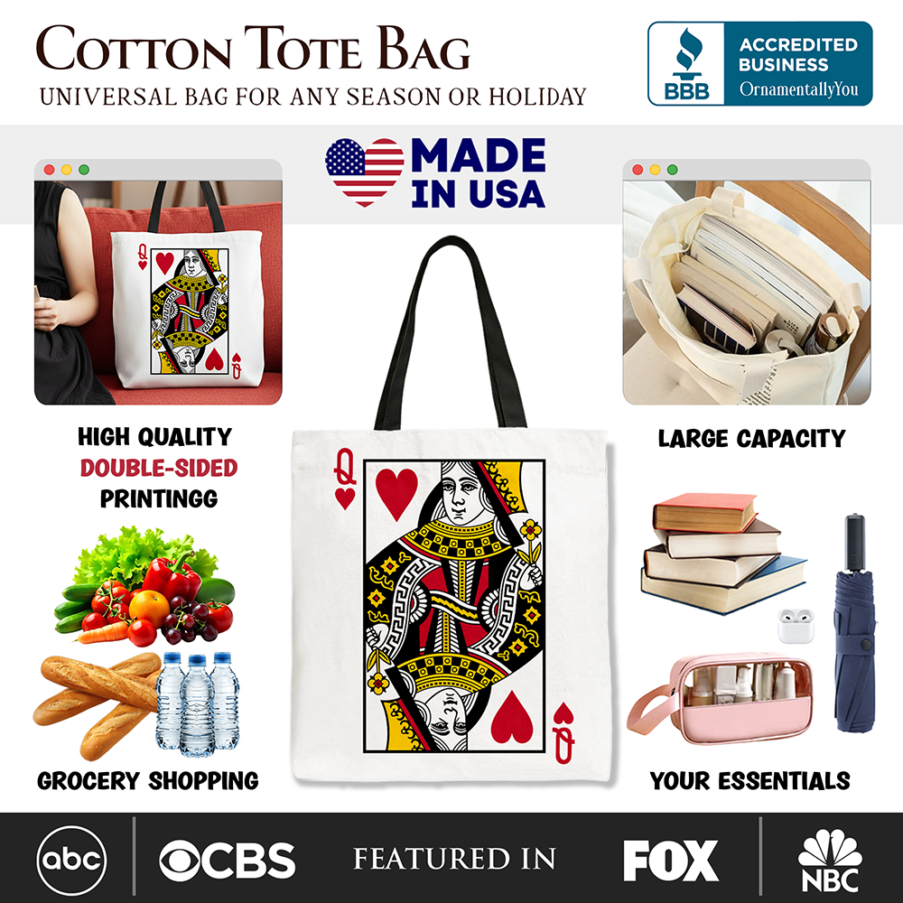 Ashley Stewart Queen of Hearts Tote Bag Multi