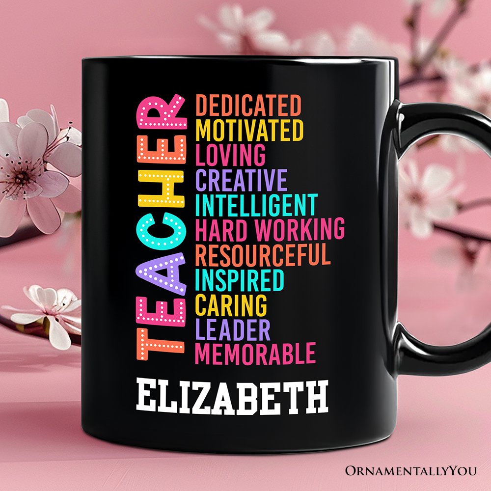 Ashley Stewart Teacher Ceramic Mug Black