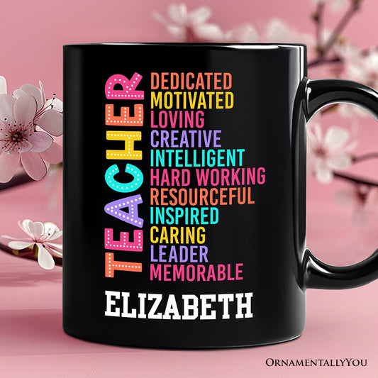 Ashley Stewart Teacher Ceramic Mug Black