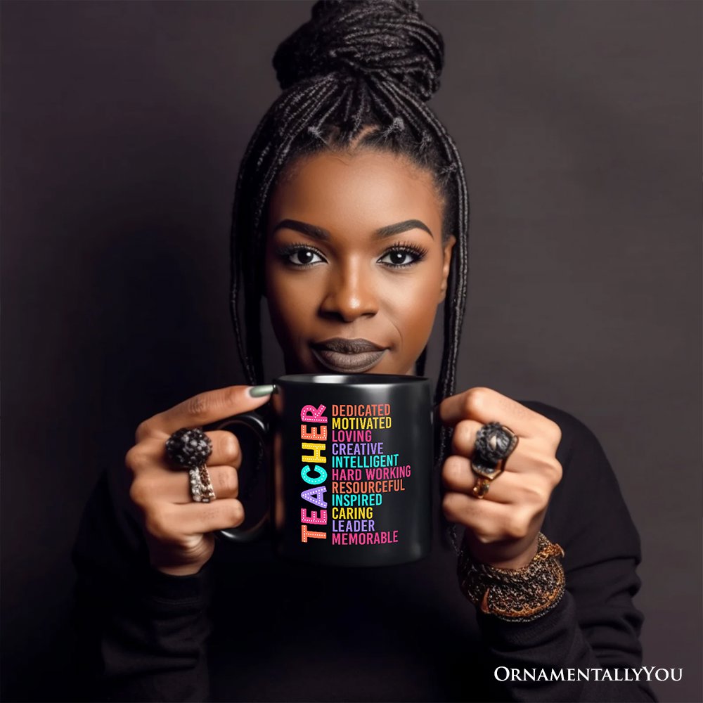 Ashley Stewart Teacher Ceramic Mug Black