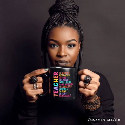 Ashley Stewart Teacher Ceramic Mug Black