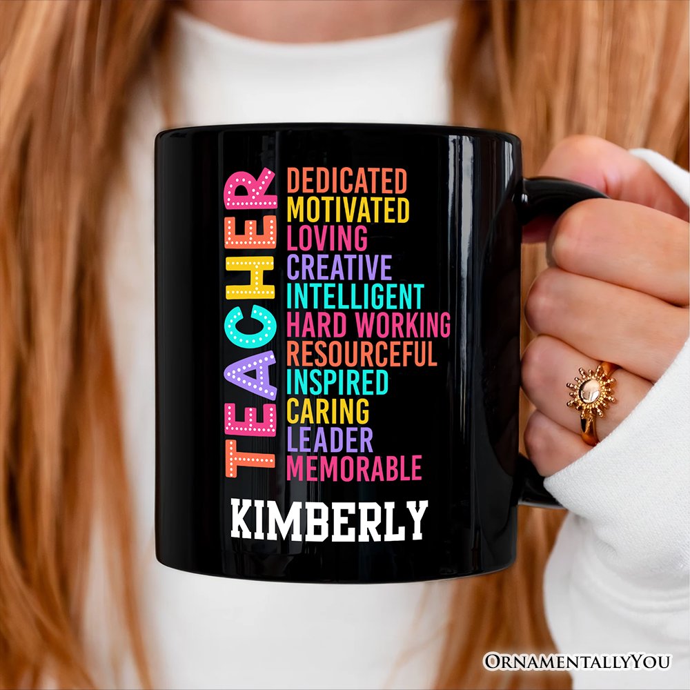 Ashley Stewart Teacher Ceramic Mug Black